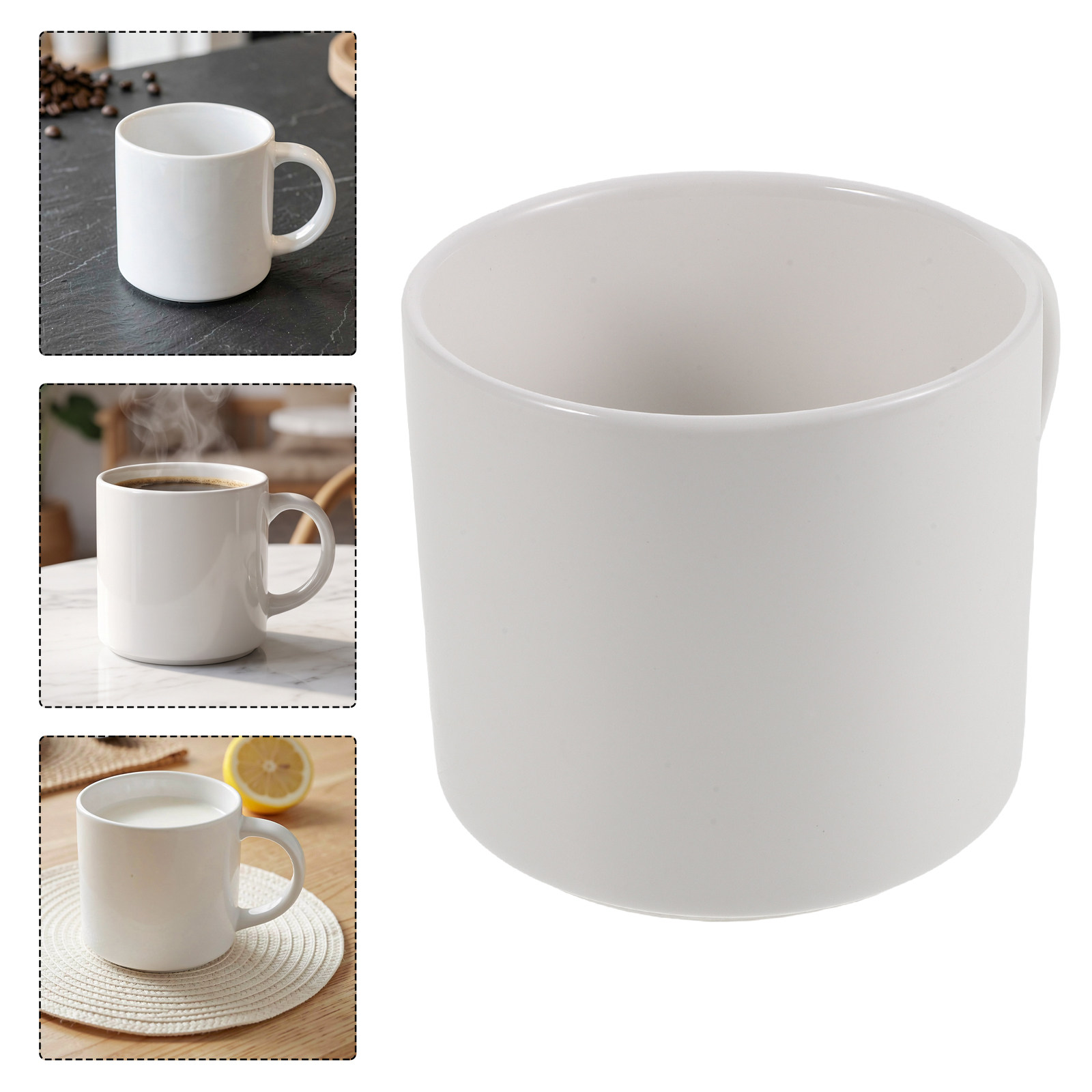 Sublimation Mug White - 화이트 세라믹 커피 머그컵 15온스 미니멀리스트