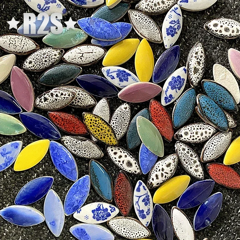 Ceramic Tile Blank - 100g 혼합 색상 불규칙 세라믹 모자이크