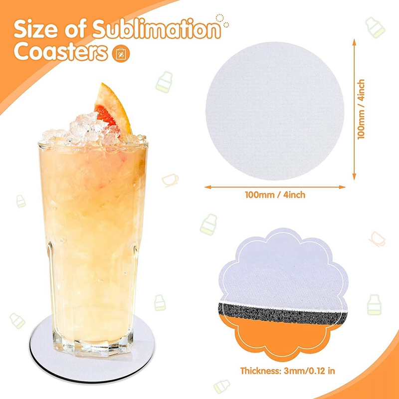 승화용 블랭크 컵 코스터 대량 80개 4X4인치 원형  - Coaster Sublimation Blank 리뷰 및 가격