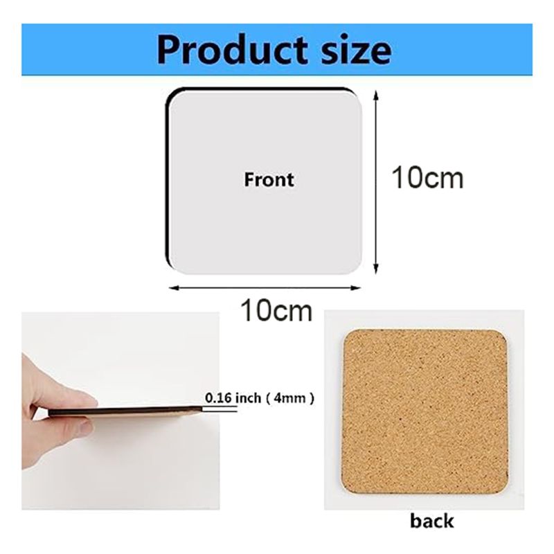 BHBL 12개 승화 인쇄용 사각 코스터 블랭크 대량  - Coaster Sublimation Blank 리뷰 및 가격