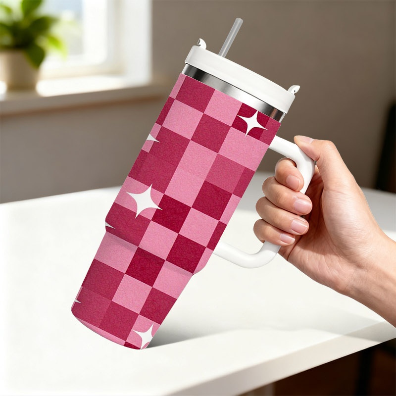 40온스 보온 텀블러(스트로우 및 손잡이 포함), 핑크 - Sublimation Mug White 리뷰 및 가격