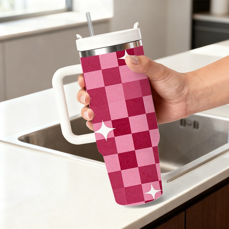 40온스 보온 텀블러(스트로우 및 손잡이 포함), 핑크 - Sublimation Mug White 리뷰 및 가격